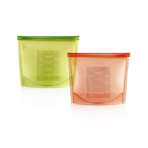 AussieSuperStore Homeware Supplies Reusable Silicone Airtight Seal Food Preservation Container Kitchen Cooking Bag Reusable Silicone Airtight Seal Food Container Kitchen Cooking Bag CBSILIFRESHBAGX2L